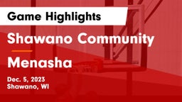 Shawano Community  vs Menasha  Game Highlights - Dec. 5, 2023