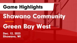 Shawano Community  vs Green Bay West Game Highlights - Dec. 12, 2023