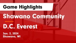 Shawano Community  vs D.C. Everest  Game Highlights - Jan. 2, 2024