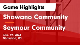 Shawano Community  vs Seymour Community  Game Highlights - Jan. 12, 2024
