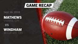 Recap: Mathews  vs. Windham  2016