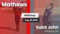Matchup: Mathews vs. Saint John  2019