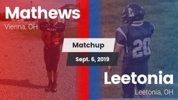 Matchup: Mathews vs. Leetonia  2019