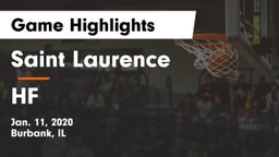 Saint Laurence  vs HF Game Highlights - Jan. 11, 2020