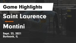 Saint Laurence  vs Montini Game Highlights - Sept. 23, 2021