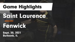 Saint Laurence  vs Fenwick  Game Highlights - Sept. 30, 2021