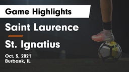 Saint Laurence  vs St. Ignatius Game Highlights - Oct. 5, 2021