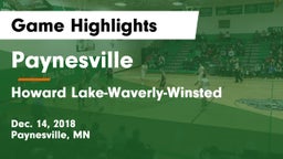Paynesville  vs Howard Lake-Waverly-Winsted  Game Highlights - Dec. 14, 2018