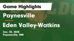 Paynesville  vs Eden Valley-Watkins  Game Highlights - Jan. 30, 2020