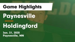 Paynesville  vs Holdingford  Game Highlights - Jan. 31, 2020