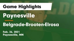 Paynesville  vs Belgrade-Brooten-Elrosa  Game Highlights - Feb. 26, 2021