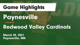 Paynesville  vs Redwood Valley Cardinals Game Highlights - March 20, 2021