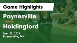 Paynesville  vs Holdingford  Game Highlights - Jan. 22, 2021