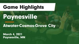 Paynesville  vs Atwater-Cosmos-Grove City  Game Highlights - March 4, 2021