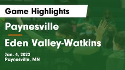 Paynesville  vs Eden Valley-Watkins  Game Highlights - Jan. 4, 2022