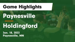 Paynesville  vs Holdingford  Game Highlights - Jan. 18, 2022