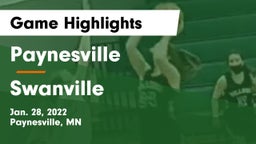 Paynesville  vs Swanville  Game Highlights - Jan. 28, 2022