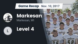 Recap: Markesan  vs. Level 4 2017