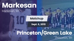 Matchup: Markesan  vs. Princeton/Green Lake  2019