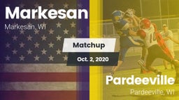 Matchup: Markesan  vs. Pardeeville  2020