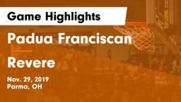 Padua Franciscan  vs Revere  Game Highlights - Nov. 29, 2019