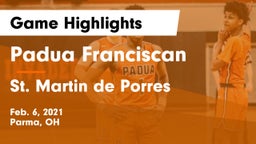 Padua Franciscan  vs St. Martin de Porres  Game Highlights - Feb. 6, 2021