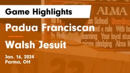 Padua Franciscan  vs Walsh Jesuit  Game Highlights - Jan. 16, 2024