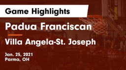 Padua Franciscan  vs Villa Angela-St. Joseph  Game Highlights - Jan. 25, 2021