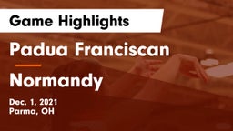 Padua Franciscan  vs Normandy  Game Highlights - Dec. 1, 2021