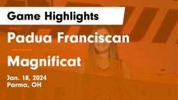 Padua Franciscan  vs Magnificat  Game Highlights - Jan. 18, 2024