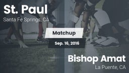 Matchup: St. Paul  vs. Bishop Amat  2016