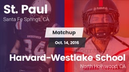 Matchup: St. Paul  vs. Harvard-Westlake School 2016