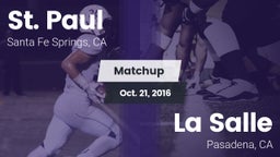 Matchup: St. Paul  vs. La Salle  2016