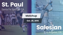 Matchup: St. Paul  vs. Salesian  2016