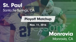 Matchup: St. Paul  vs. Monrovia  2016