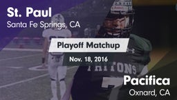 Matchup: St. Paul  vs. Pacifica  2016