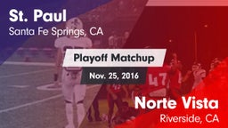 Matchup: St. Paul  vs. Norte Vista  2016