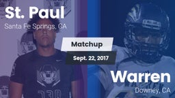 Matchup: St. Paul  vs. Warren  2017