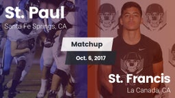 Matchup: St. Paul  vs. St. Francis  2017
