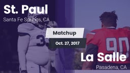 Matchup: St. Paul  vs. La Salle  2017