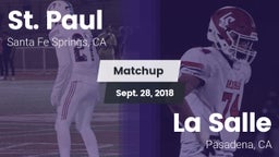 Matchup: St. Paul  vs. La Salle  2018