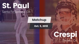 Matchup: St. Paul  vs. Crespi  2018