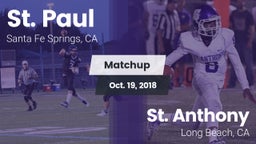 Matchup: St. Paul  vs. St. Anthony  2018