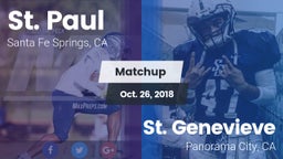 Matchup: St. Paul  vs. St. Genevieve  2018