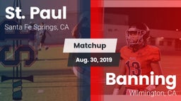 Matchup: St. Paul  vs. Banning  2019