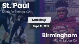 Matchup: St. Paul  vs. Birmingham  2019