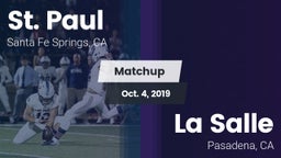 Matchup: St. Paul  vs. La Salle  2019
