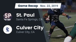 Recap: St. Paul  vs. Culver City  2019