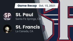 Recap: St. Paul  vs. St. Francis  2021
