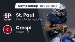 Recap: St. Paul  vs. Crespi  2021